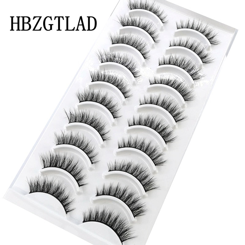 2/5/10 Pairs Natural False Eyelashes Fake Lashes Long 3D Mink Extension