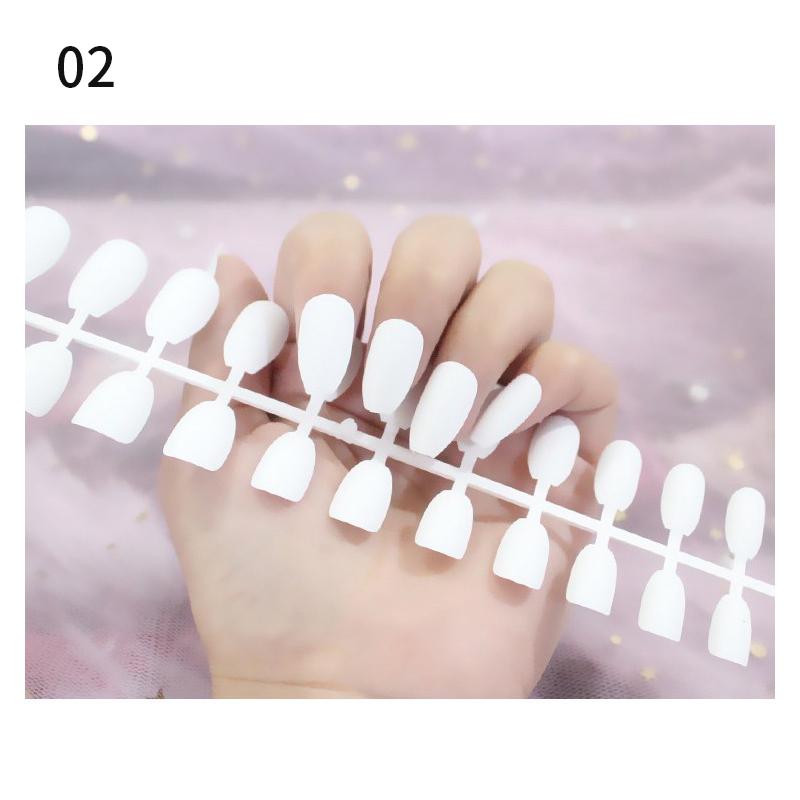 Matte False Nail Tips Solid Color Matte Super Long Coffin False Nail Ballet Press on Nails Tips