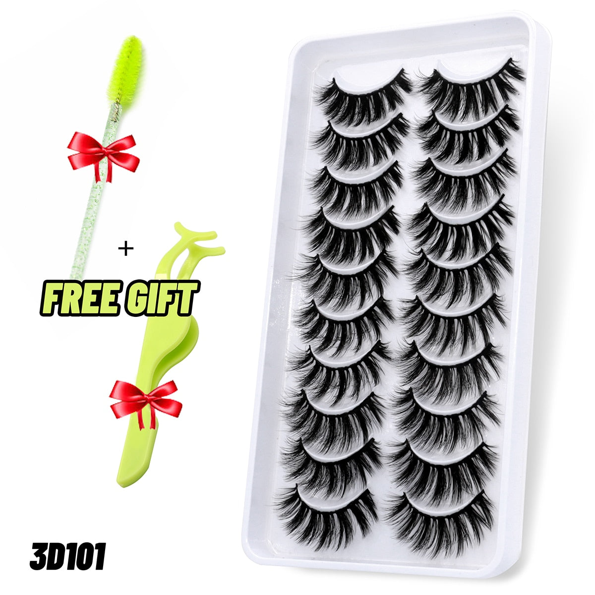 5/10 Pairs 3D Faux Mink Lashes Fluffy Soft Wispy Volume Natural long False Eyelashes Eye Lashes Reusable Eyelashs