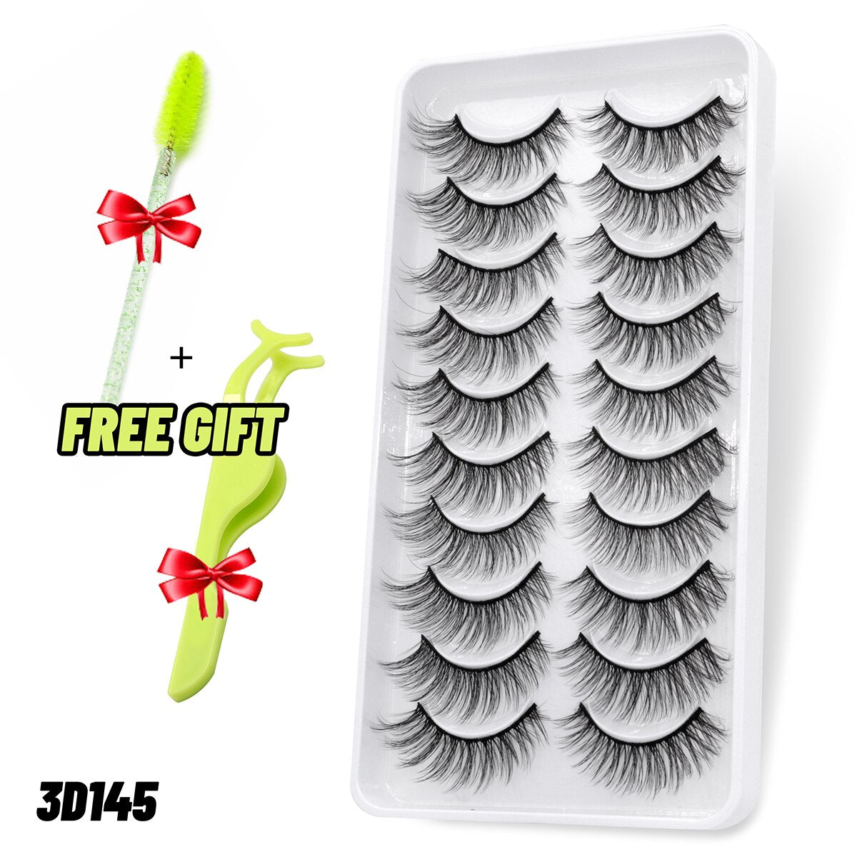 5/10 Pairs 3D Faux Mink Lashes Fluffy Soft Wispy Volume Natural long False Eyelashes Eye Lashes Reusable Eyelashs