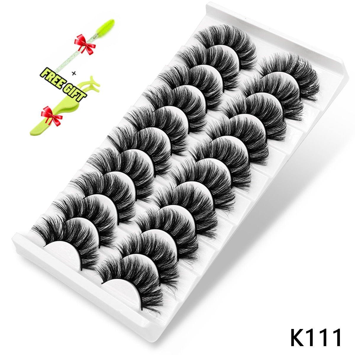 5/10 Pairs 3D Faux Mink Lashes Fluffy Soft Wispy Volume Natural long False Eyelashes Eye Lashes Reusable Eyelashs