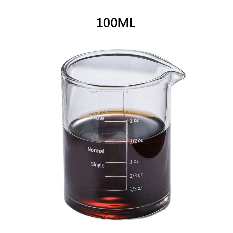 6 Styles Heat-resisting Glass Espresso Measuring Cup Double/Single Mouth Glass Milk Jug With Handle Glass Scale Measure Mugs