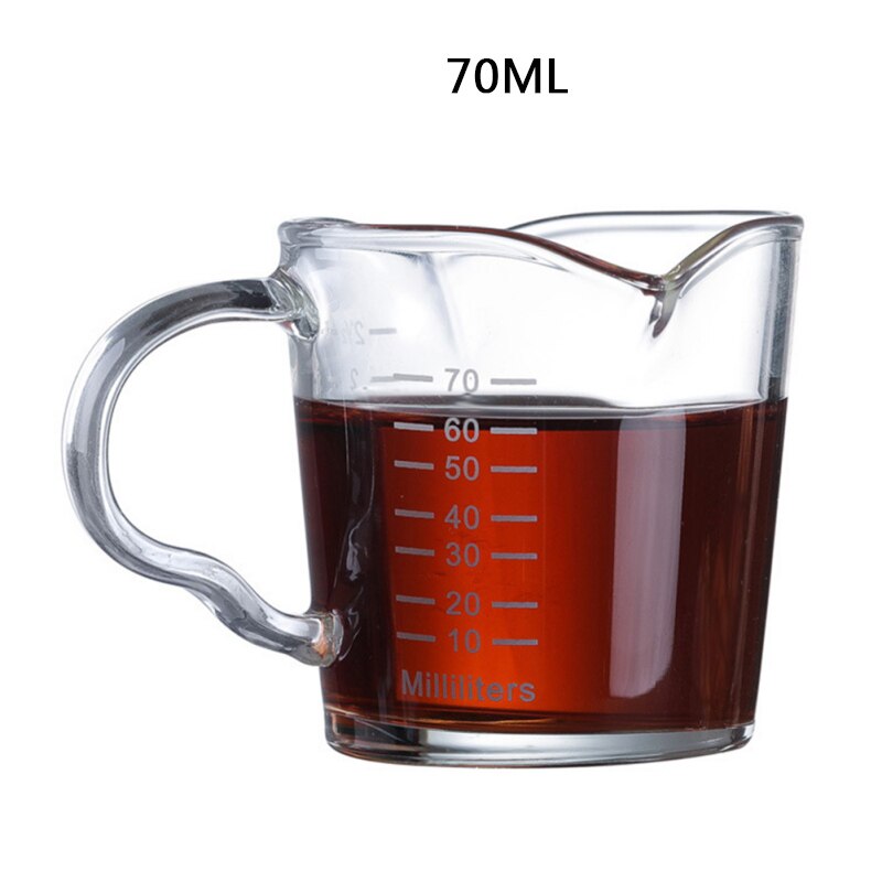 6 Styles Heat-resisting Glass Espresso Measuring Cup Double/Single Mouth Glass Milk Jug With Handle Glass Scale Measure Mugs