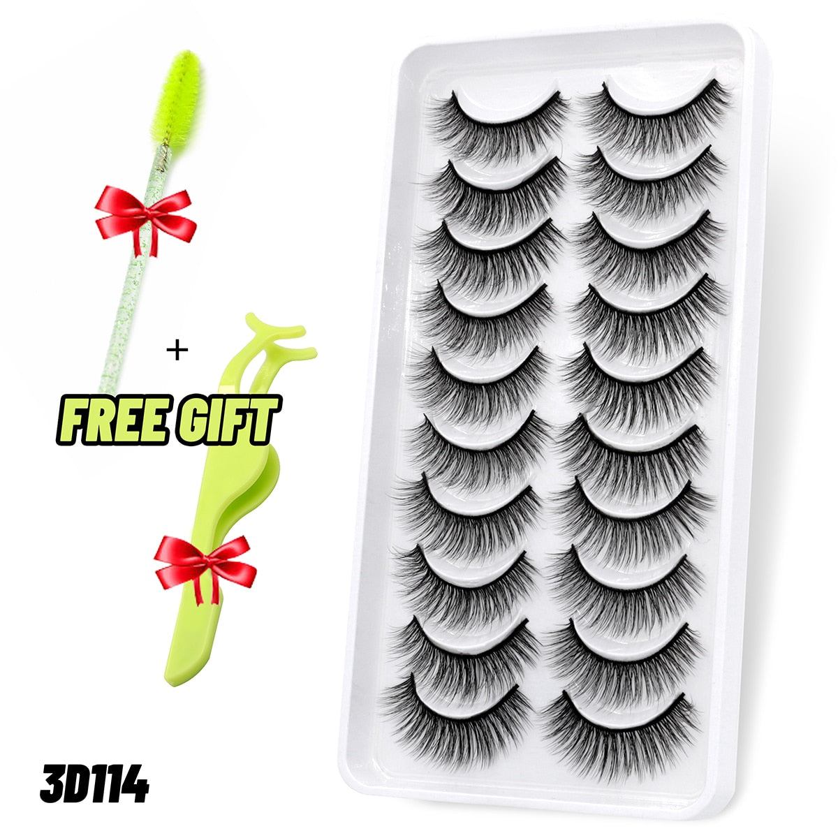 5/10 Pairs 3D Faux Mink Lashes Fluffy Soft Wispy Volume Natural long False Eyelashes Eye Lashes Reusable Eyelashs