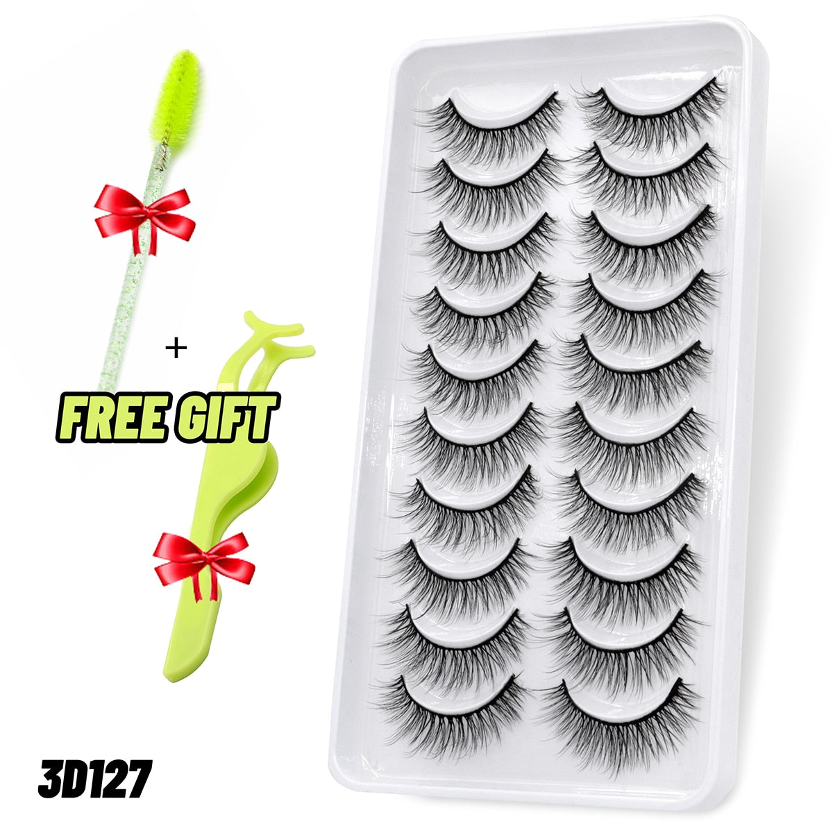 5/10 Pairs 3D Faux Mink Lashes Fluffy Soft Wispy Volume Natural long False Eyelashes Eye Lashes Reusable Eyelashs