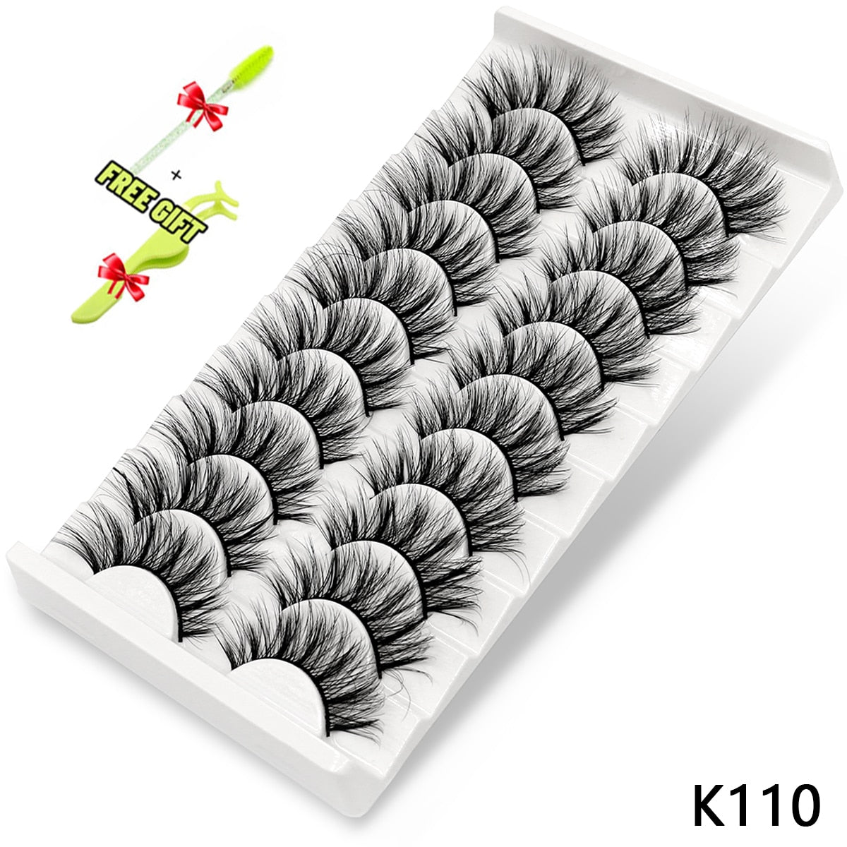 5/10 Pairs 3D Faux Mink Lashes Fluffy Soft Wispy Volume Natural long False Eyelashes Eye Lashes Reusable Eyelashs