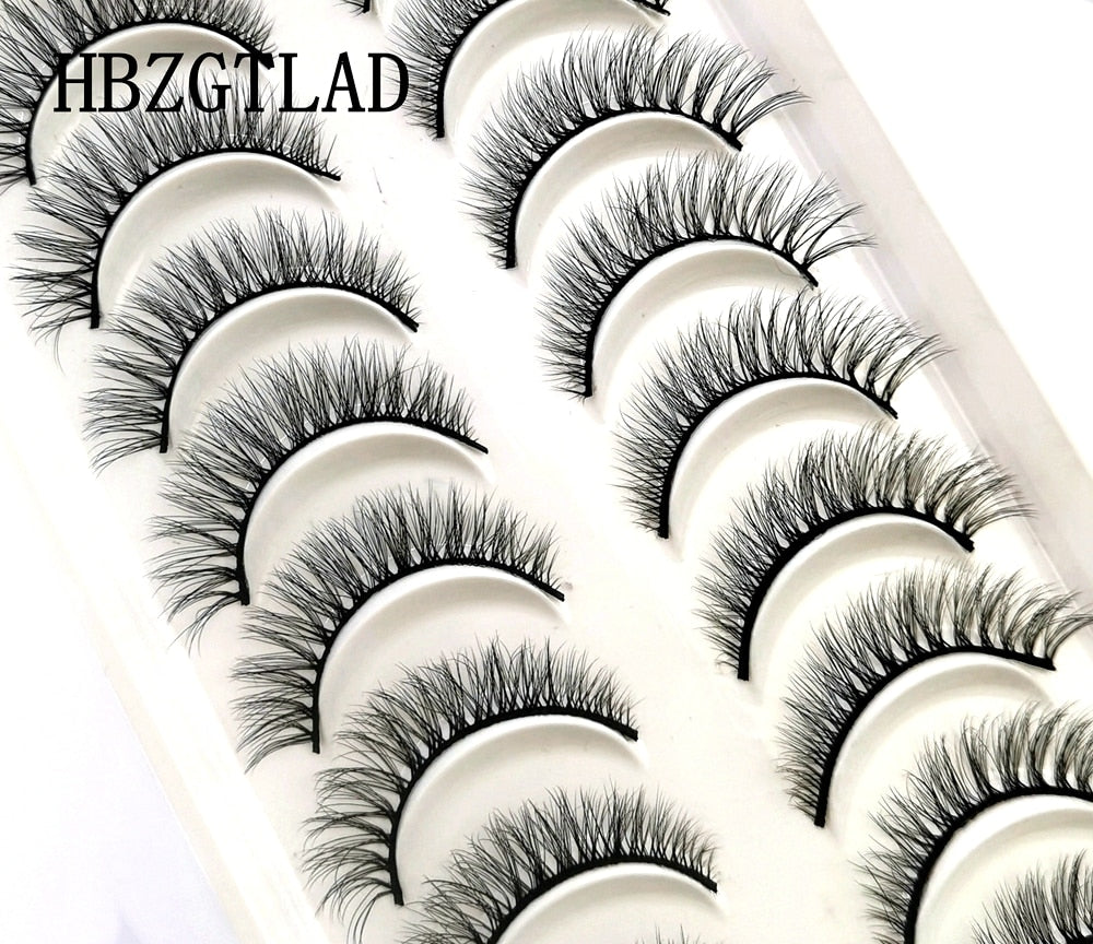 2/5/10 Pairs Natural False Eyelashes Fake Lashes Long 3D Mink Extension