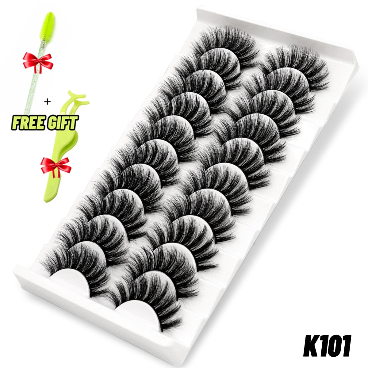 5/10 Pairs 3D Faux Mink Lashes Fluffy Soft Wispy Volume Natural long False Eyelashes Eye Lashes Reusable Eyelashs