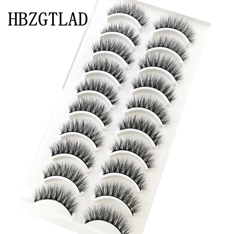 2/5/10 Pairs Natural False Eyelashes Fake Lashes Long 3D Mink Extension