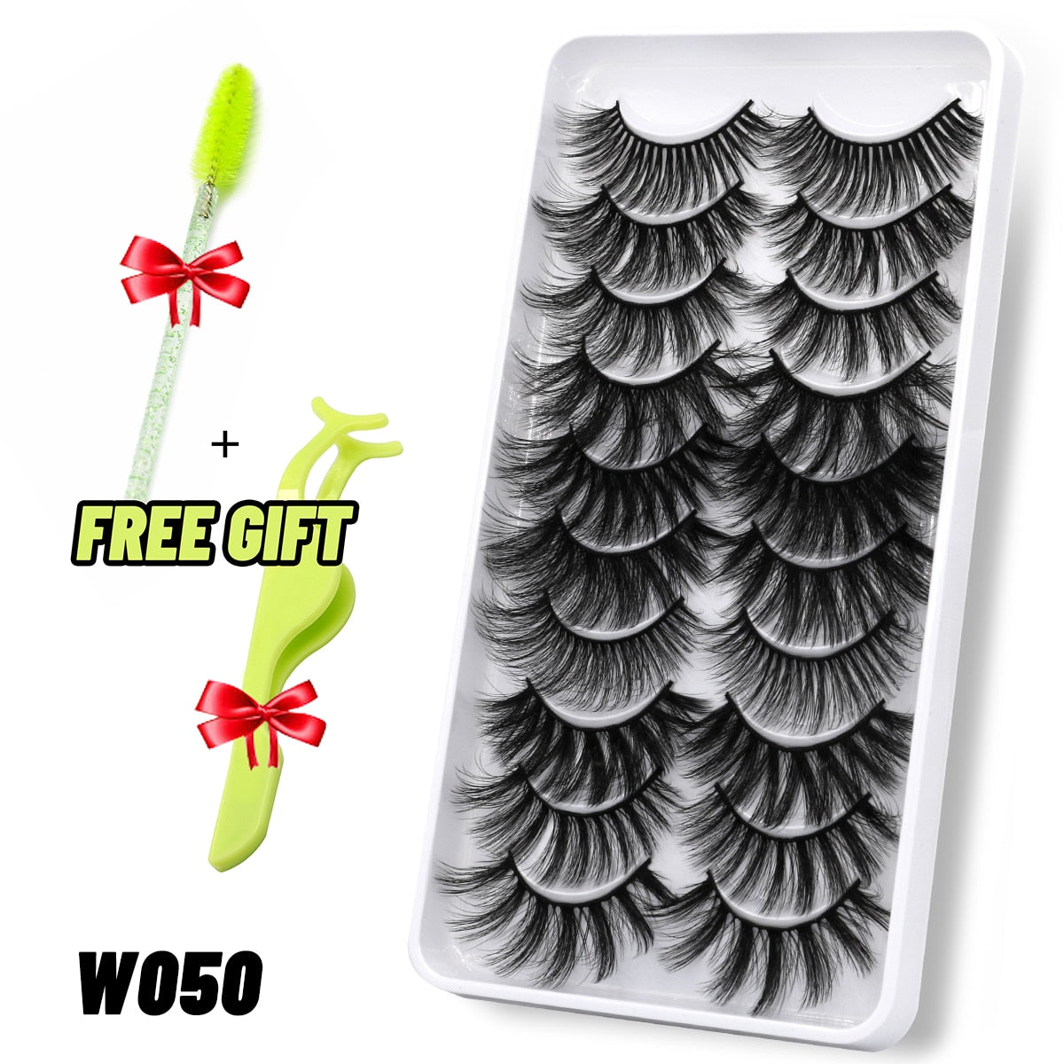 5/10 Pairs 3D Faux Mink Lashes Fluffy Soft Wispy Volume Natural long False Eyelashes Eye Lashes Reusable Eyelashs