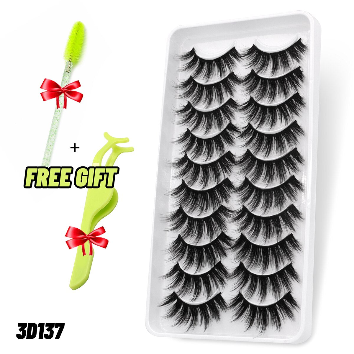 5/10 Pairs 3D Faux Mink Lashes Fluffy Soft Wispy Volume Natural long False Eyelashes Eye Lashes Reusable Eyelashs