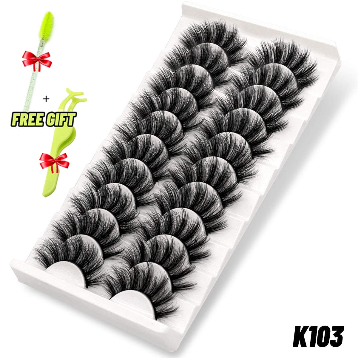 5/10 Pairs 3D Faux Mink Lashes Fluffy Soft Wispy Volume Natural long False Eyelashes Eye Lashes Reusable Eyelashs