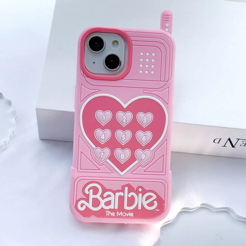 Sexy Barbie Pink Cellular Phone Apple 14 Phone Case Iphone14promax Young Adult 14pro Cute 14plus New 13pro Japan and South Korea 12 Minimalist Pro Max Flexible Glue 11 Drop-Resistant