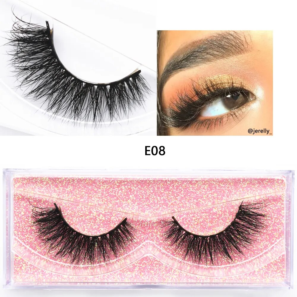 3D Mink Cat Eye Lashes Mink False Eyelash Handmade Wispy Volume Cateye Lashes Fox Eye Lashes Full Strip Lashes Makeup Fake Lash