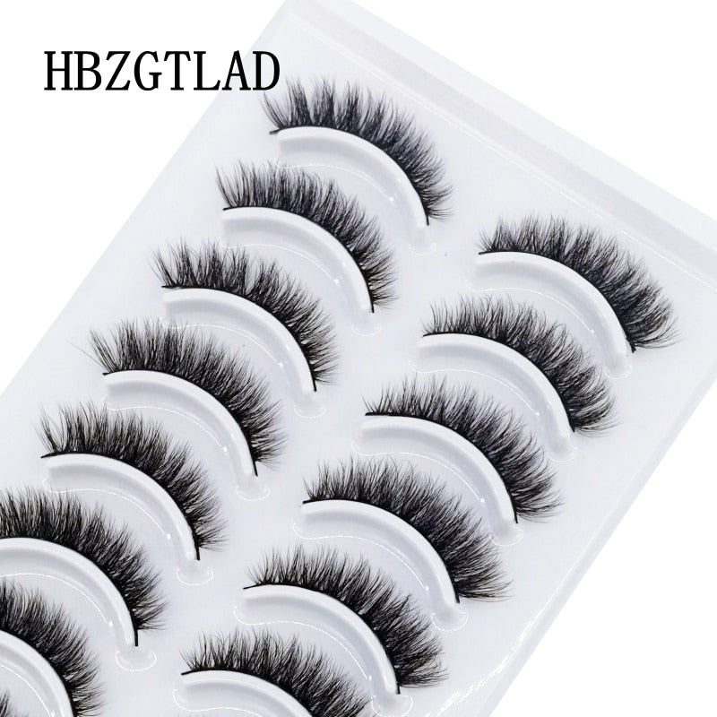 2/5/10 Pairs Natural False Eyelashes Fake Lashes Long 3D Mink Extension