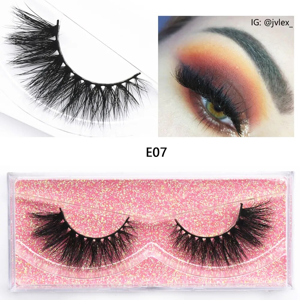 3D Mink Cat Eye Lashes Mink False Eyelash Handmade Wispy Volume Cateye Lashes Fox Eye Lashes Full Strip Lashes Makeup Fake Lash