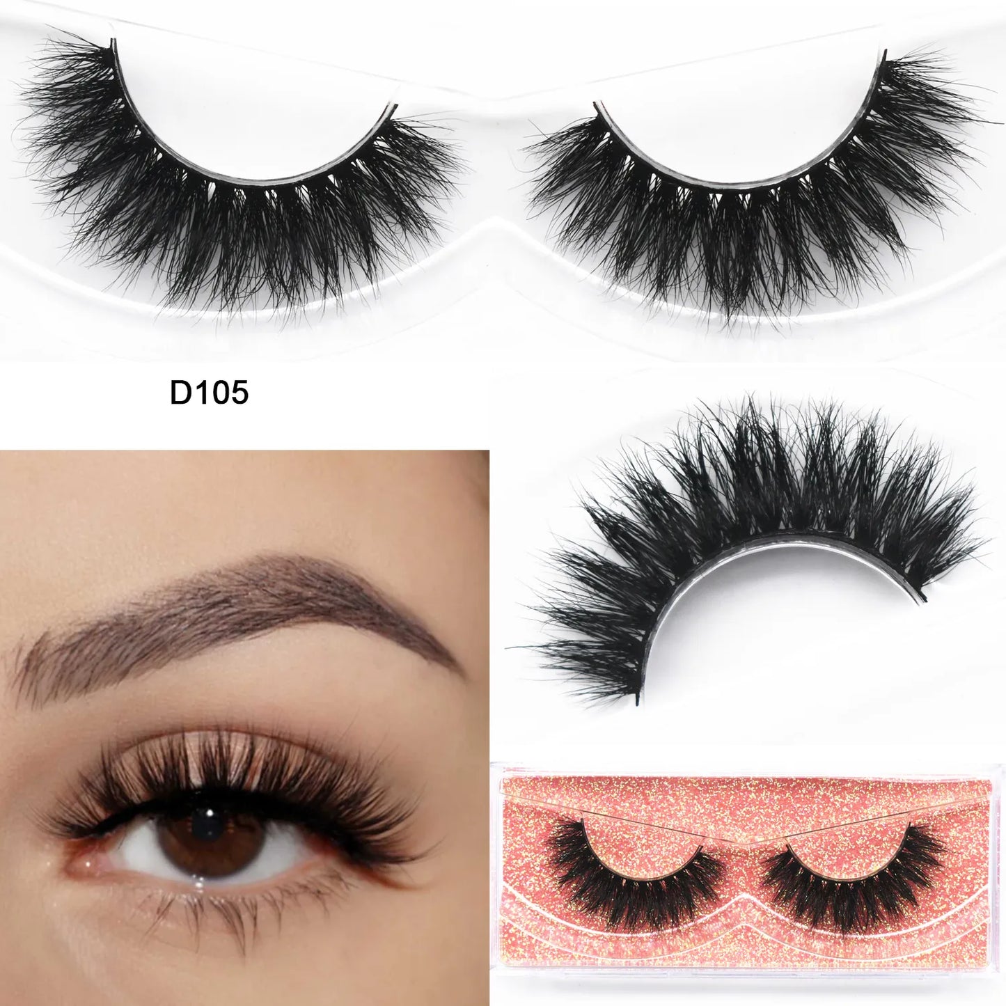 3D Mink Cat Eye Lashes Mink False Eyelash Handmade Wispy Volume Cateye Lashes Fox Eye Lashes Full Strip Lashes Makeup Fake Lash