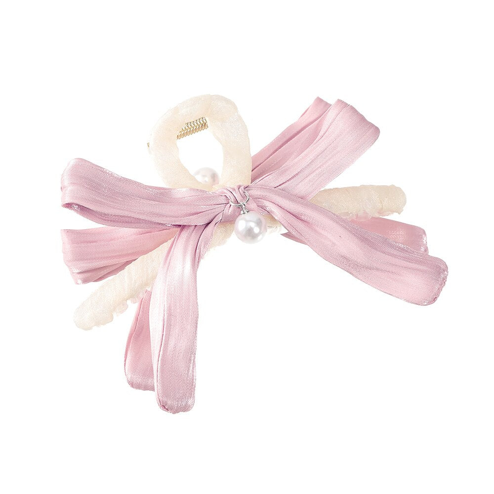 Cute Big Bow Hair Claws Sweet Hair Clip Ponytail Holder Hairpins Clip Hair Accessories