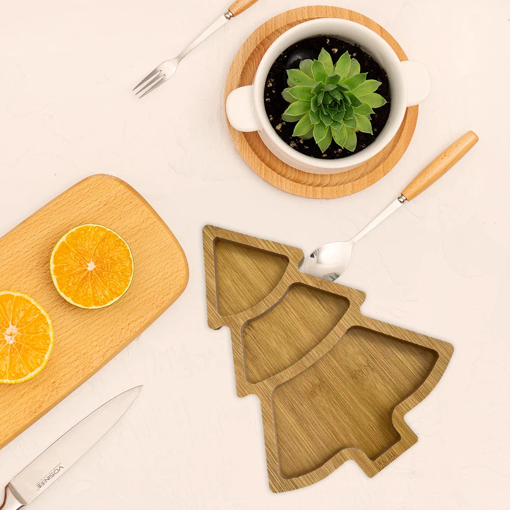 Cutting Board Christmas Tree Shaped Charcuterie Restaurant Dessert Boards Wooden Tray for Food Appetizers Desserts Snacks Sushi