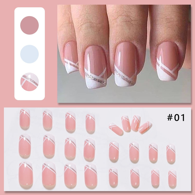 Matte False Nail Tips Solid Color Matte Super Long Coffin False Nail Ballet Press on Nails Tips