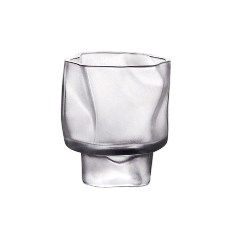 Japanese Irregular Art Whisky Glasses 70ml Shot Glass Frosted Color Crystal Dassai Sake Cups Rhum Beer Liquor Small Wine Tumbler