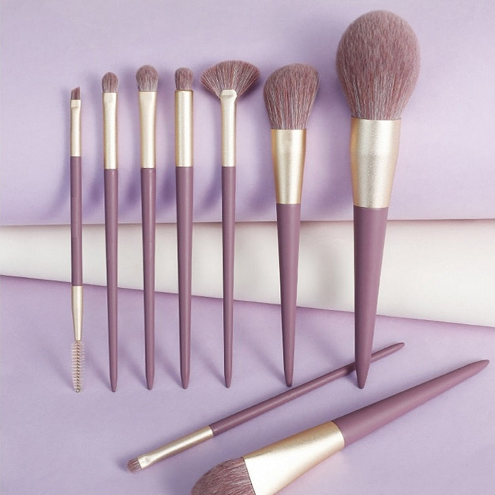 8-13Pcs Soft Fluffy Makeup Brushes Set Eye Shadow Foundation Brush Powder Blush Blending Women Cosmetic Brush Beauty MakeUp Tool