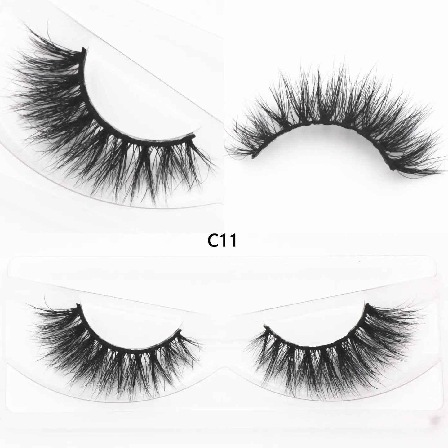 3D Mink Cat Eye Lashes Mink False Eyelash Handmade Wispy Volume Cateye Lashes Fox Eye Lashes Full Strip Lashes Makeup Fake Lash