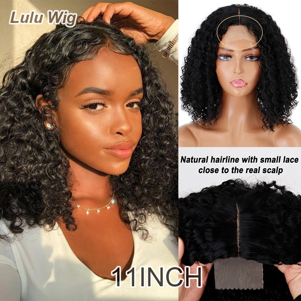 Long Middle Part Synthetic Afro Kinky Curly Wigs for Black Women Cosplay Party High Temperature Synthetic wig