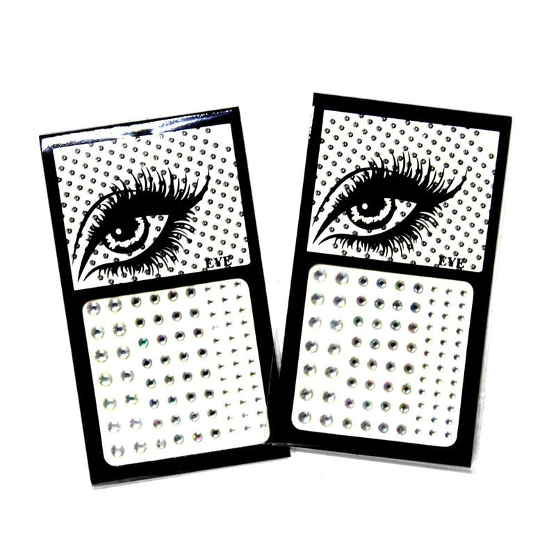 Glitter Diamond Makeup Eyeliner Eyeshadow Rhinestone Face Jewelry Stickers Eyes Stage Party Face Makeup Crystal Tattoo Stickers