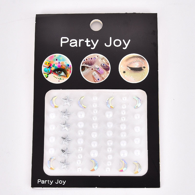 Glitter Diamond Makeup Eyeliner Eyeshadow Rhinestone Face Jewelry Stickers Eyes Stage Party Face Makeup Crystal Tattoo Stickers