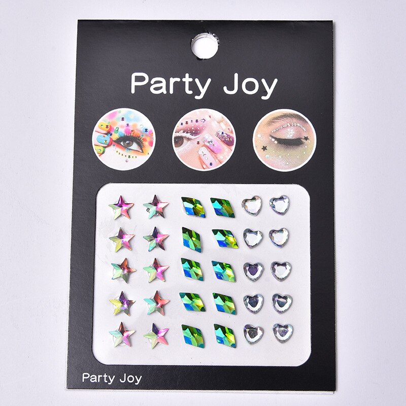 Glitter Diamond Makeup Eyeliner Eyeshadow Rhinestone Face Jewelry Stickers Eyes Stage Party Face Makeup Crystal Tattoo Stickers