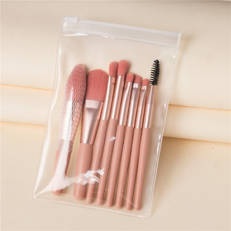 8-13Pcs Soft Fluffy Makeup Brushes Set Eye Shadow Foundation Brush Powder Blush Blending Women Cosmetic Brush Beauty MakeUp Tool