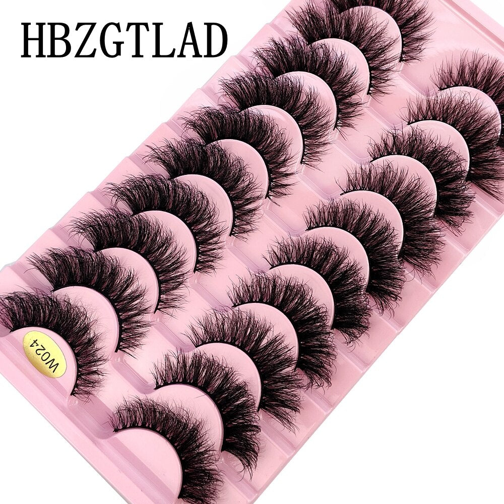 2/5/10 Pairs Natural False Eyelashes Fake Lashes Long 3D Mink Extension