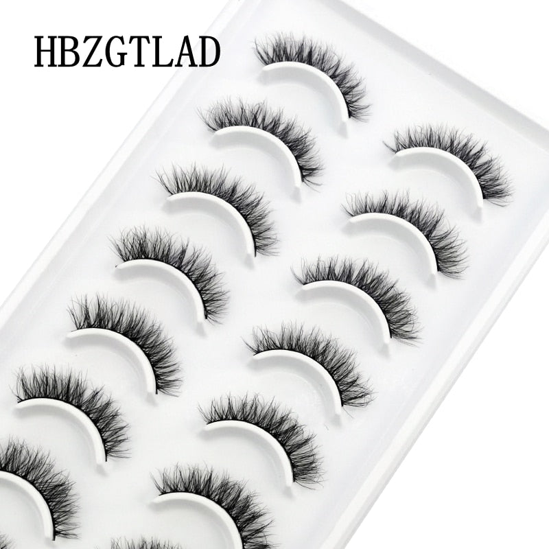 2/5/10 Pairs Natural False Eyelashes Fake Lashes Long 3D Mink Extension