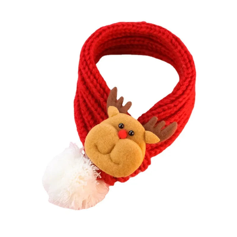 Warm Puppy Pet Knitted Christmas Scarf Maltese Scarf Cat Dog Cute Knitted Scarf Pet Supplies Accessories For Small Dogs Party