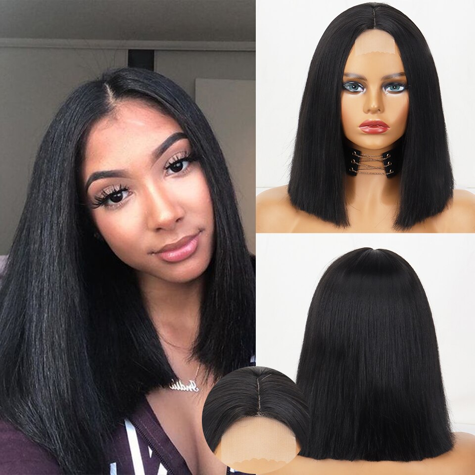 Long Straight White Natural Wigs Middle Part Heat Resistant Synthetic Wigs Suitable for African Women Daily Cosplay Halloween Wig