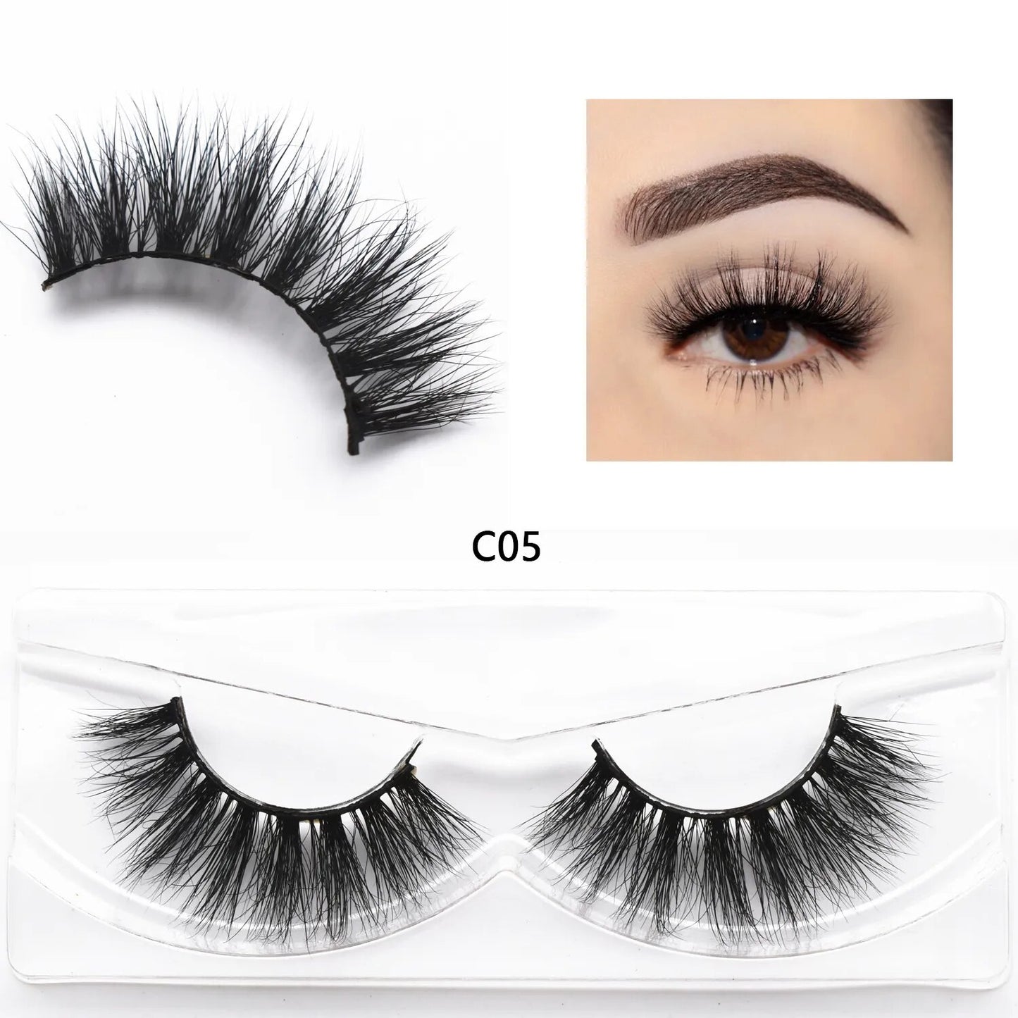 3D Mink Cat Eye Lashes Mink False Eyelash Handmade Wispy Volume Cateye Lashes Fox Eye Lashes Full Strip Lashes Makeup Fake Lash