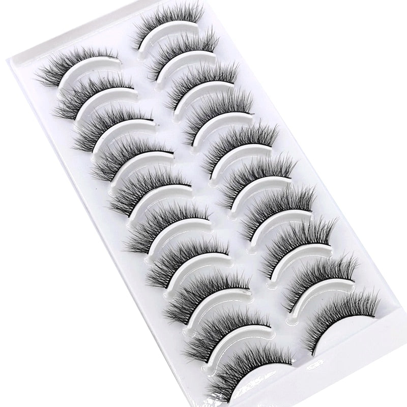 2/5/10 Pairs Natural False Eyelashes Fake Lashes Long 3D Mink Extension