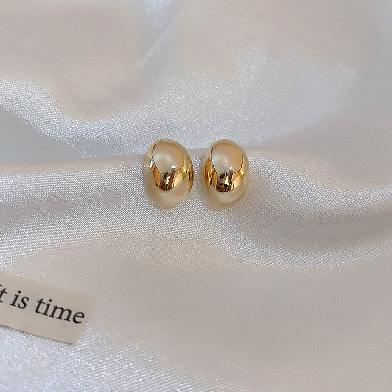 Gold Color Geometric Stud Earrings for Women Korean Fashion Women Earings Party Classic Jewelry