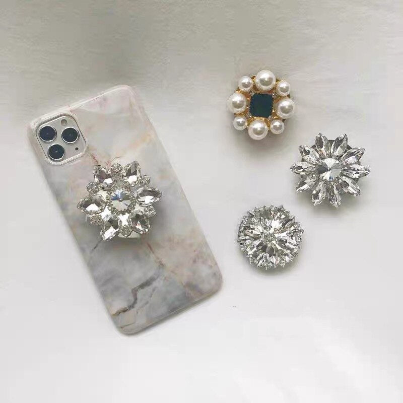 Luxurious Diamond Crystal Korea Grip Tok Stand For Cell Phone Holder Gem Noble Mobile Ring Support Universal Griptok Accessories