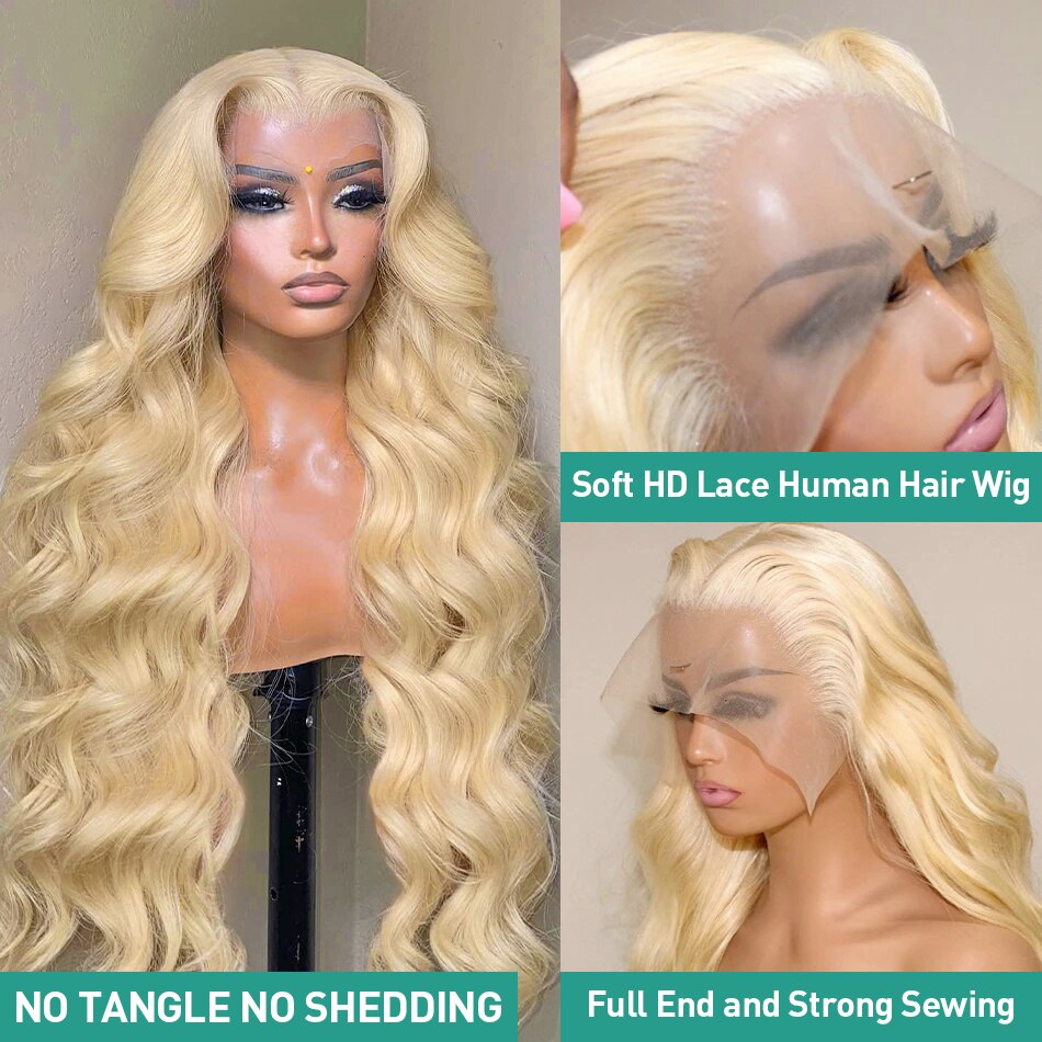 Transparent Blonde 13×4 13×6 HD Lace Frontal Wig For Women Body Wave Lace Front Wigs Honey Blond 4×4 Glueless Wig Human Hair