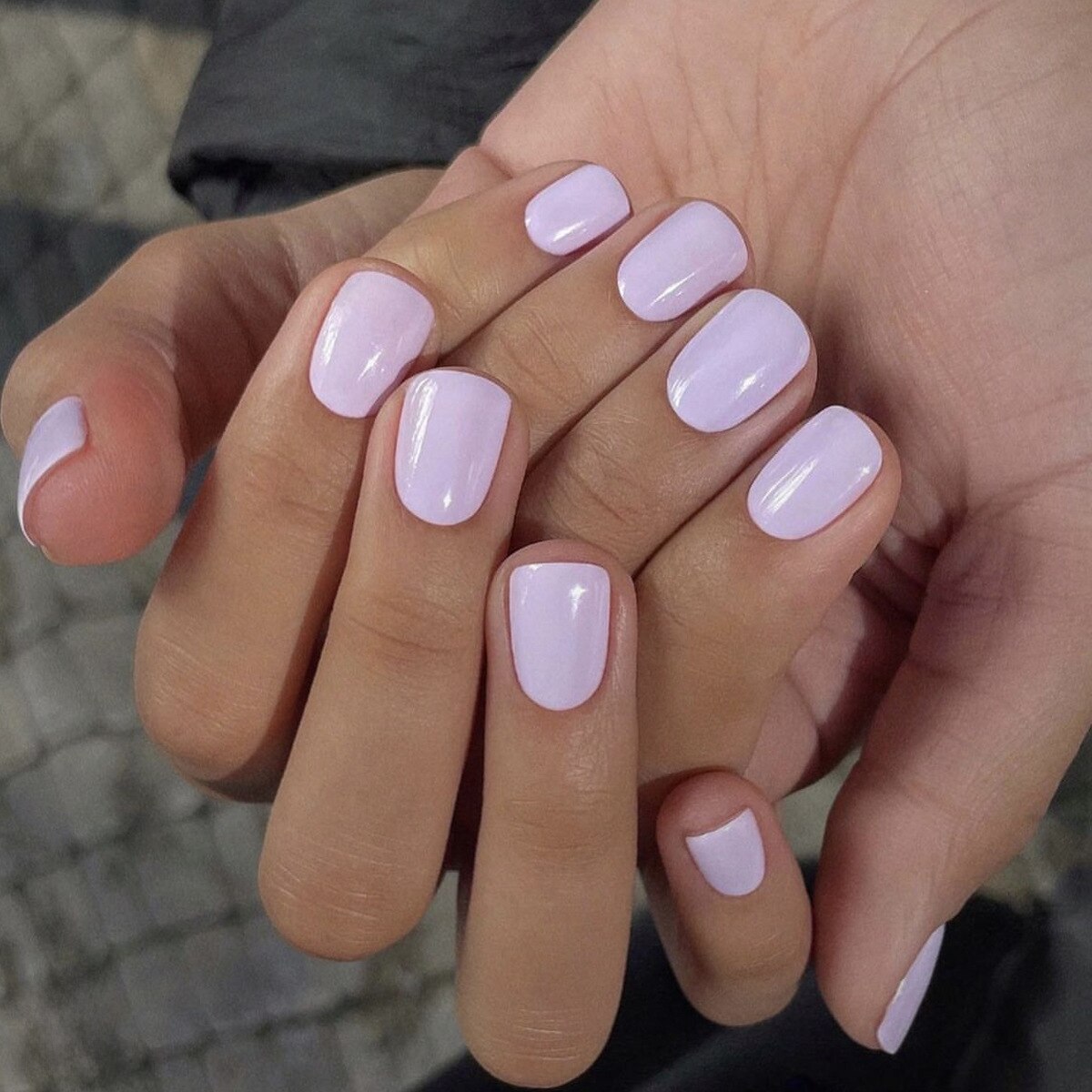 24pcs Long gradient nude false nail with glue simple artifical press on nails acrylic nails natural stick on nails set