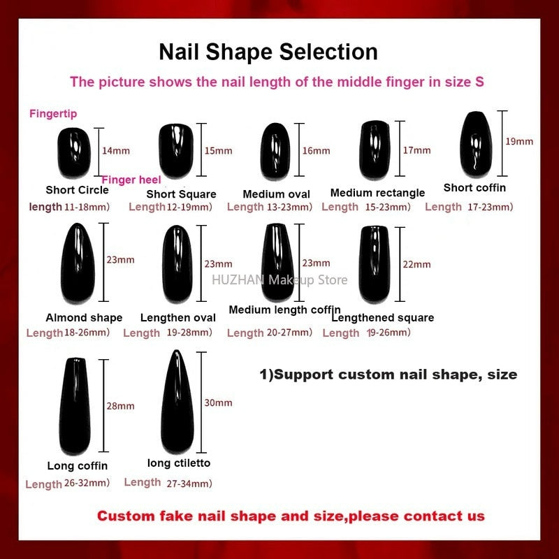 Handmade Luxury Bling Rhinestone False Nails Tips Glittery Full Cover Long Stiletto Coffin Acrylic Fake Nail With Glue Reusable