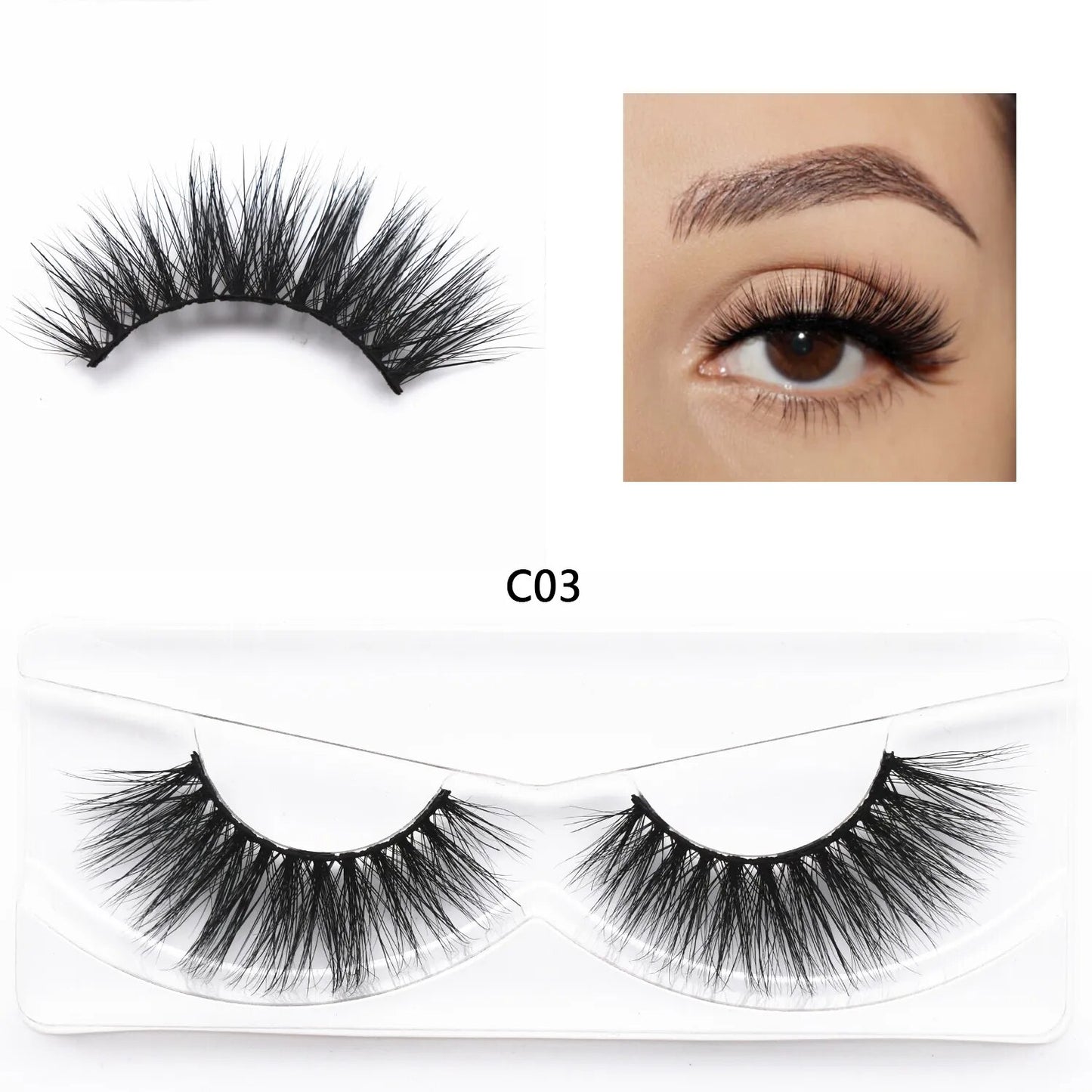 3D Mink Cat Eye Lashes Mink False Eyelash Handmade Wispy Volume Cateye Lashes Fox Eye Lashes Full Strip Lashes Makeup Fake Lash