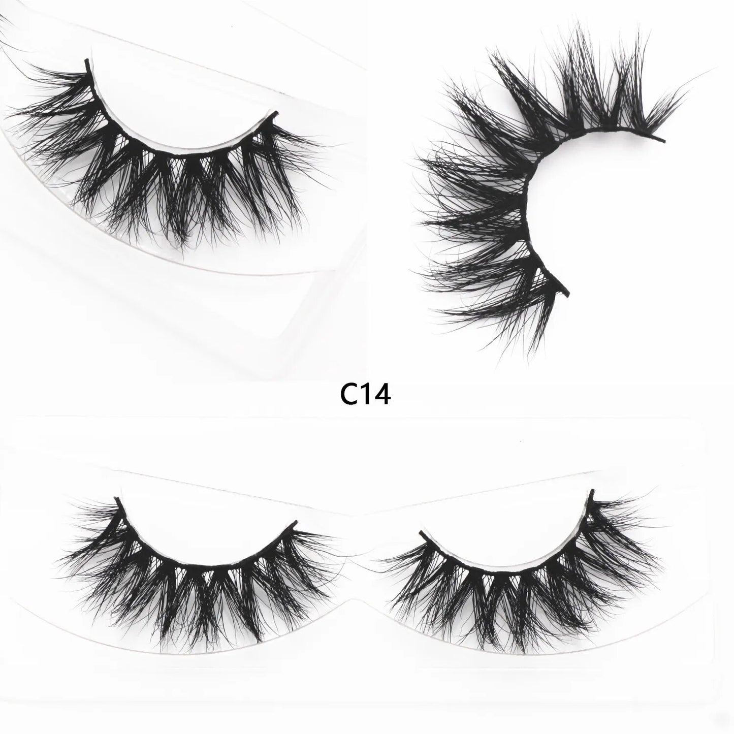 3D Mink Cat Eye Lashes Mink False Eyelash Handmade Wispy Volume Cateye Lashes Fox Eye Lashes Full Strip Lashes Makeup Fake Lash