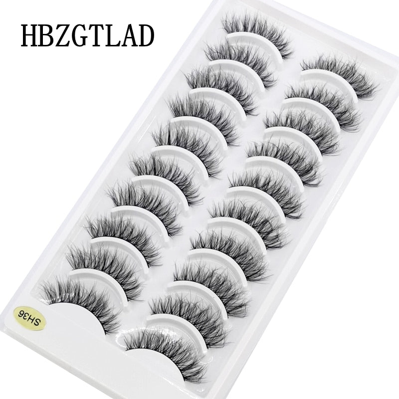 2/5/10 Pairs Natural False Eyelashes Fake Lashes Long 3D Mink Extension