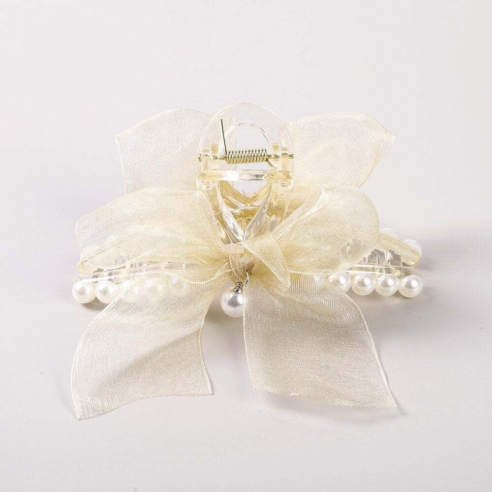 Cute Big Bow Hair Claws Sweet Hair Clip Ponytail Holder Hairpins Clip Hair Accessories