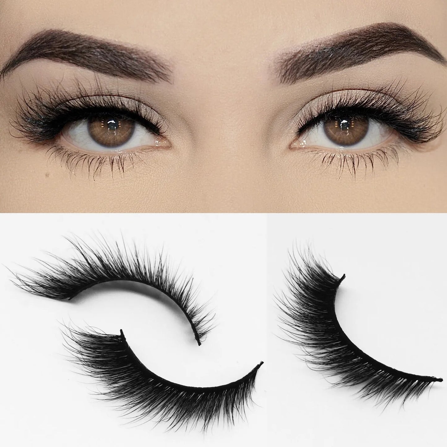 3D Mink Cat Eye Lashes Mink False Eyelash Handmade Wispy Volume Cateye Lashes Fox Eye Lashes Full Strip Lashes Makeup Fake Lash