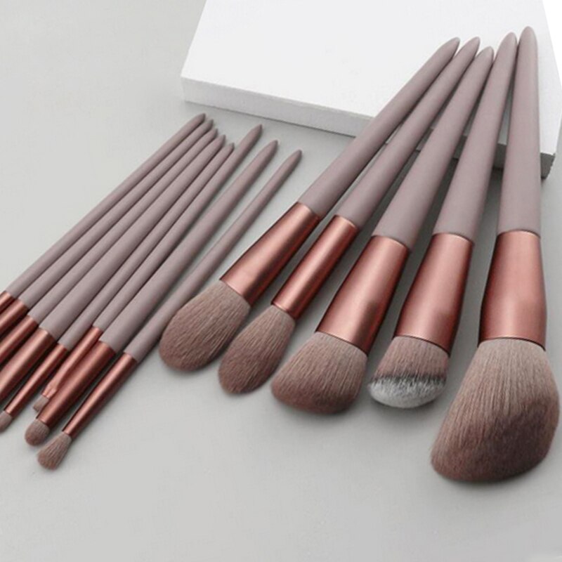 13pcs Makeup Brushes Set for Cosmetic Soft Beauty Powder Eyeshadow Foundation Blush Concealer Blending Makeup Brush Set