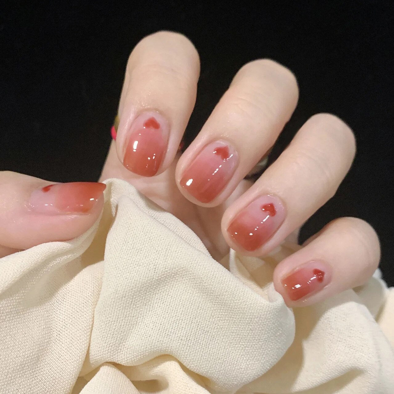 24PCS Khaki Nude Press On False Nails Tips Long Ballerina Pure Color Acrylic Fake Nails Coffin Full Cover Nail With Glue Designs